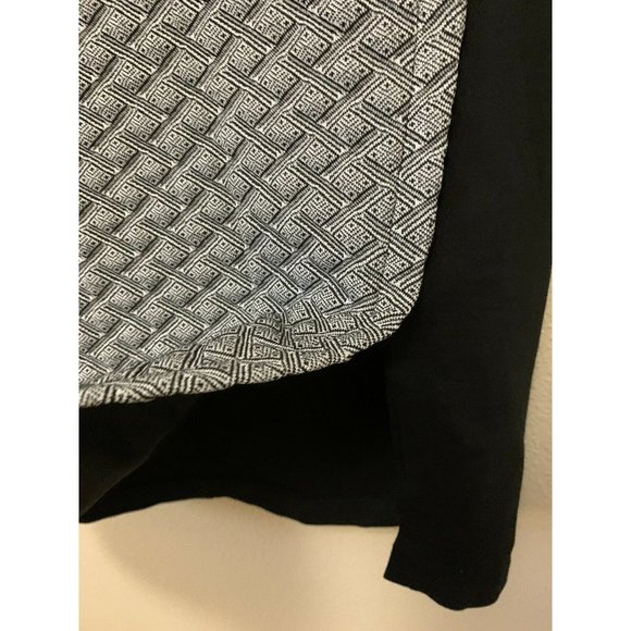 HD in Paris Anthropologie Addie Quilted Pencil Skirt Black White US Sz 12 EUC - Picture 2 of 7